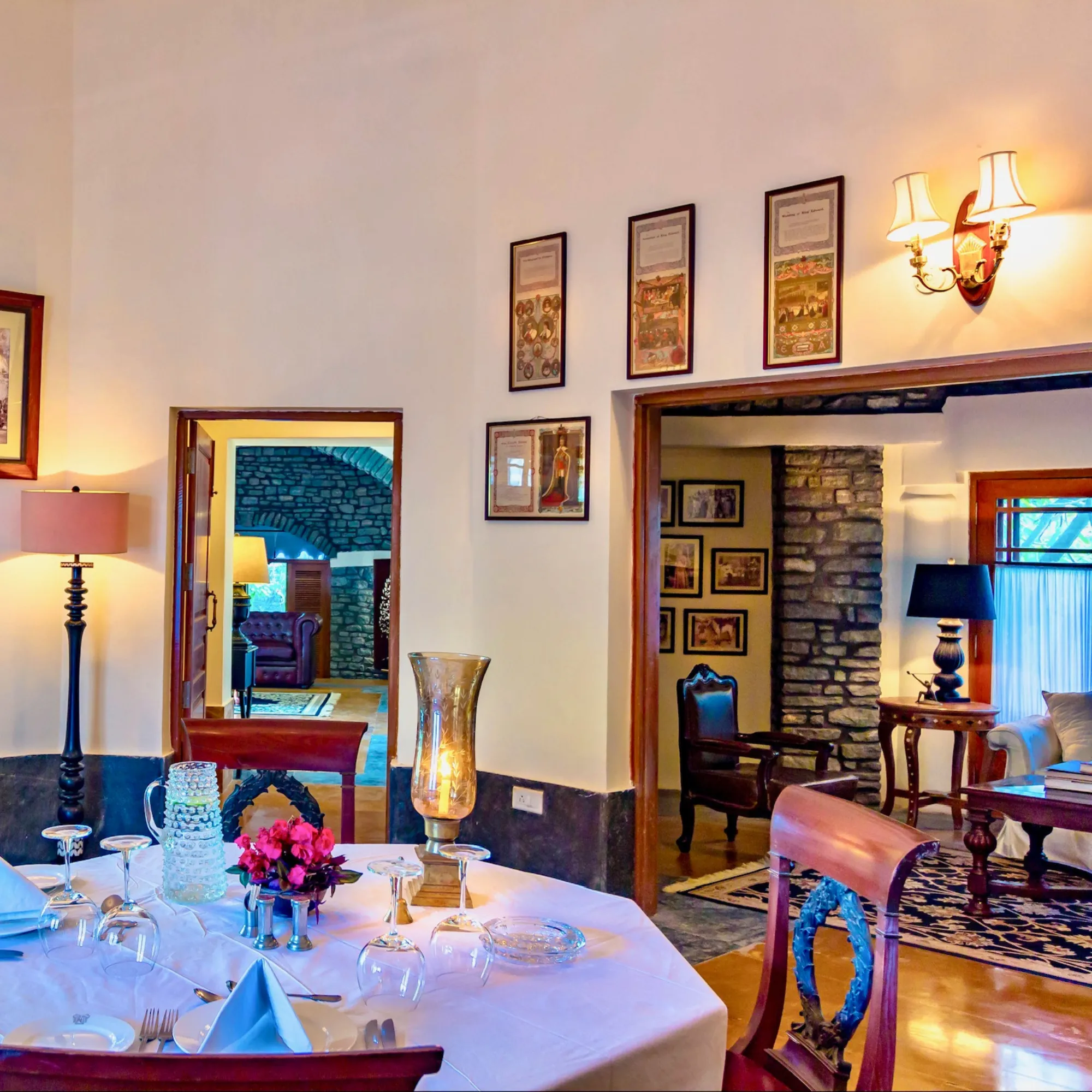 Indoor dining at Mountbatten Lodge 1